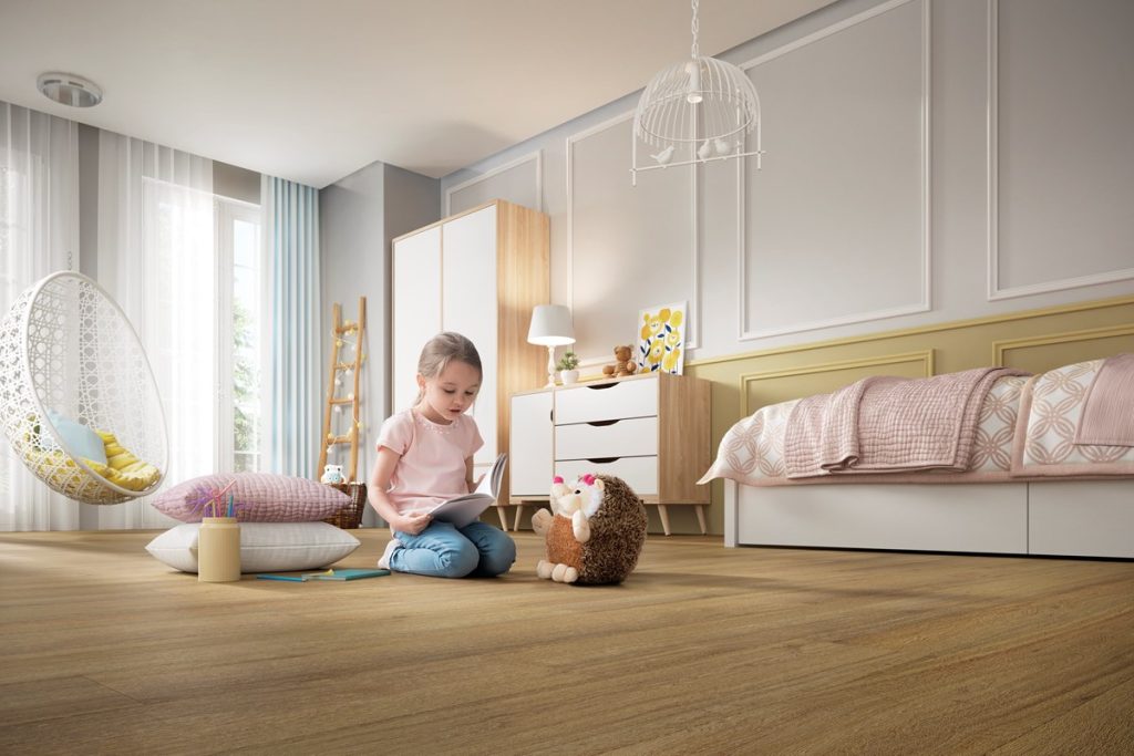 Piso vinílico com proteção antialérgica Eucafloor Basic Kansas