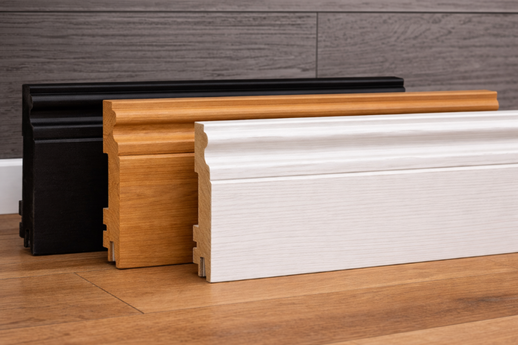 Rodapé branco ou rodapé da mesma cor do piso ChatGPT