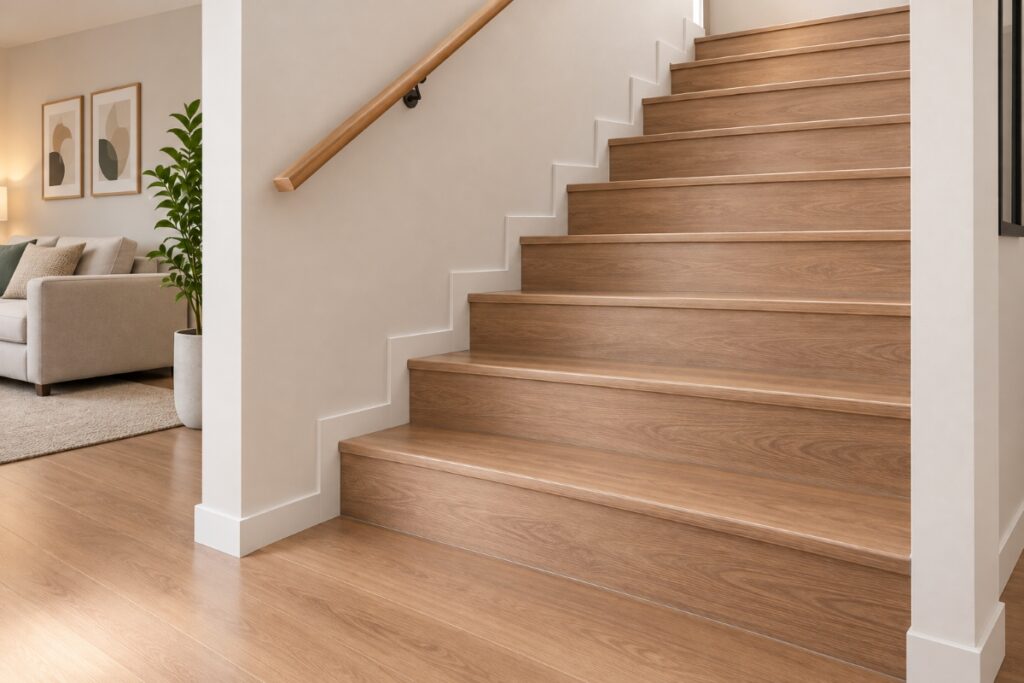 Revestimento de escadas com piso laminado GPT