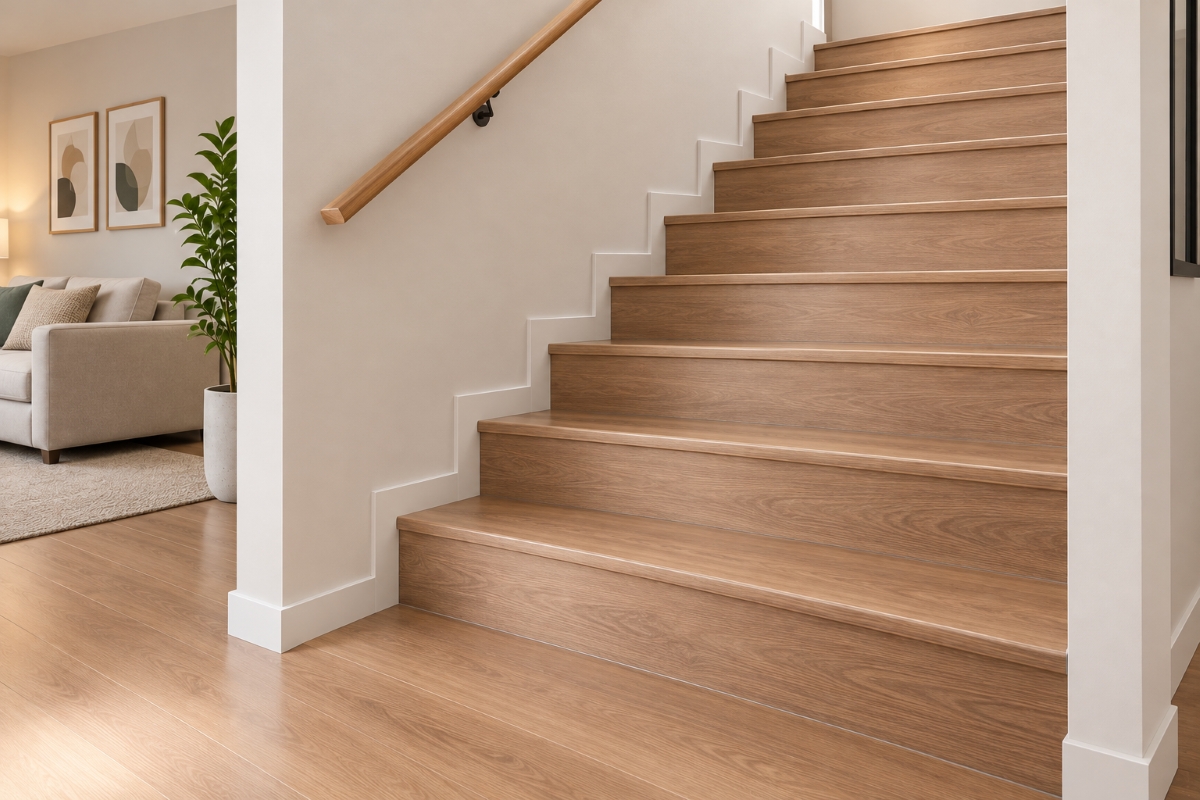 Revestimento de escadas com piso laminado GPT